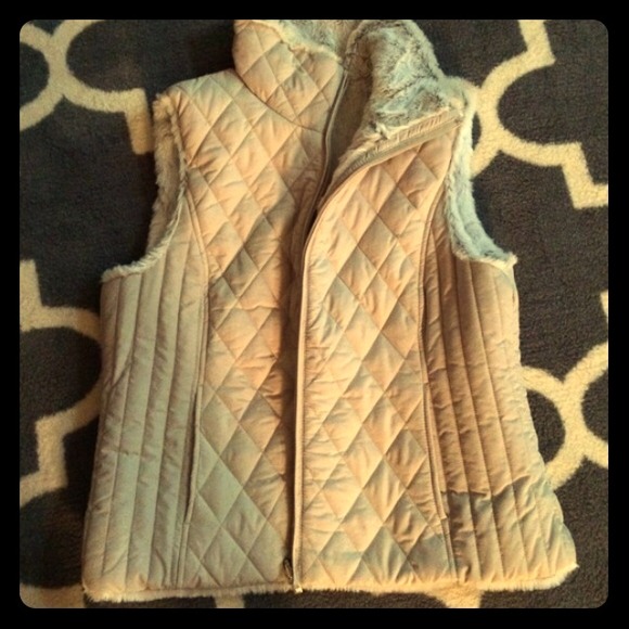 Women's faux fur vest.