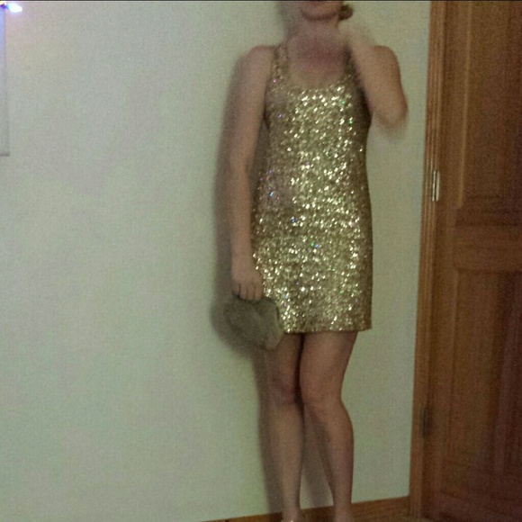 Reduced $100 Gold dress Alice & Olivia Small