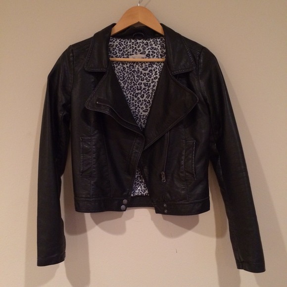 Faux Leather Moto Jacket
