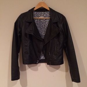 Faux Leather Moto Jacket