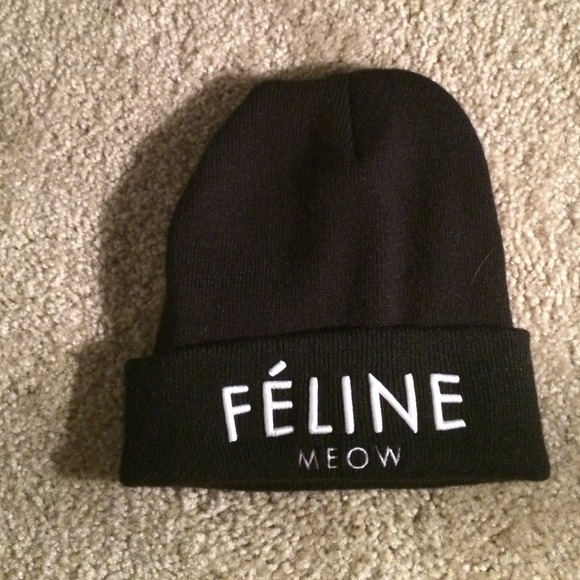 "feline meow" beanie