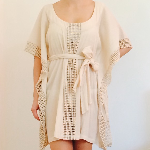 French Connection Infinity Spot Lace kaftan sz XS