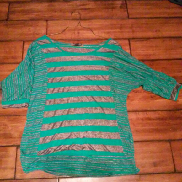 Turquoise and silver top