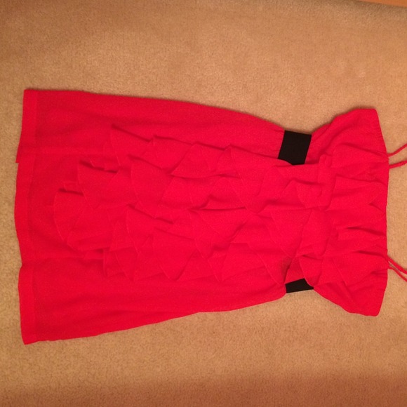 Red Ruffle Forever 21 dress