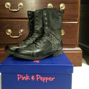 Pink & Pepper Conquer combat boot