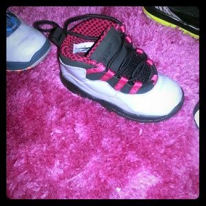 Infared and silver Jordan's