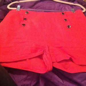 Size 10 high waisted shorts red