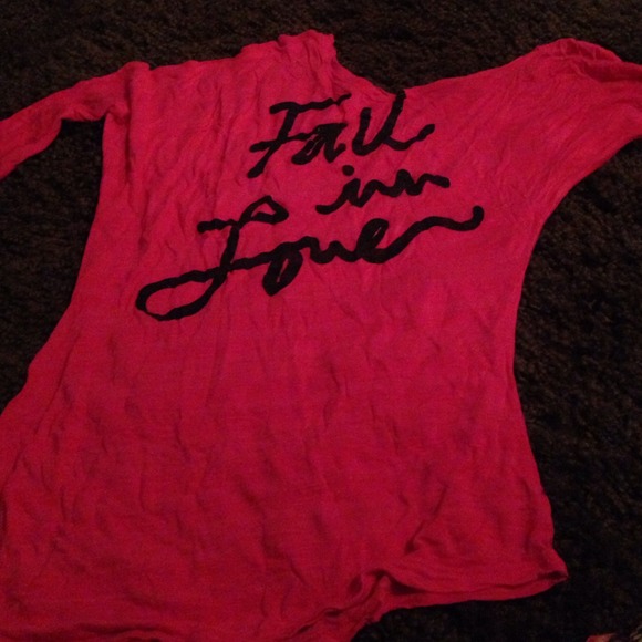 Fall in love off the shoulder shirt