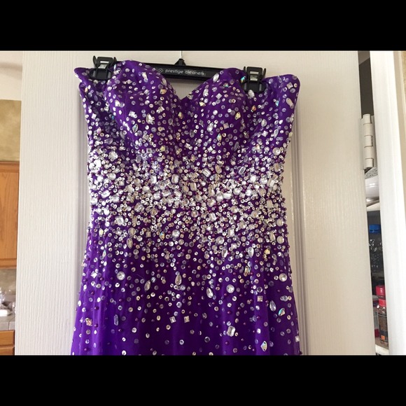 Purple Mori Lee full-length gown - Picture 2 of 4