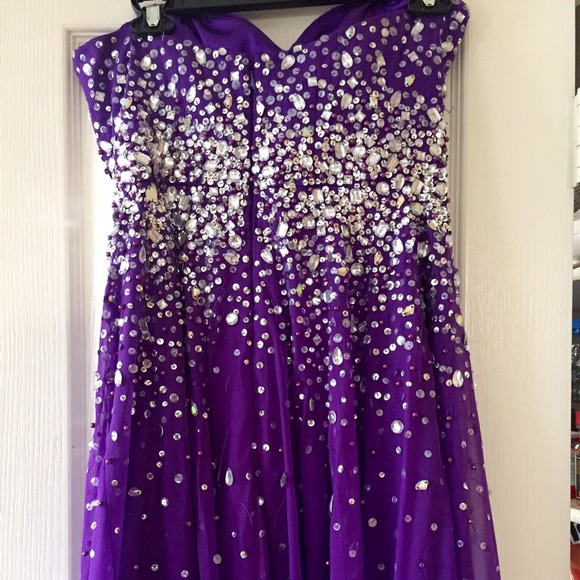 Purple Mori Lee full-length gown - Picture 4 of 4