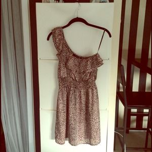 ❌SOLD❌ Forever 21 Pink Cheetah One-sleeve Dress