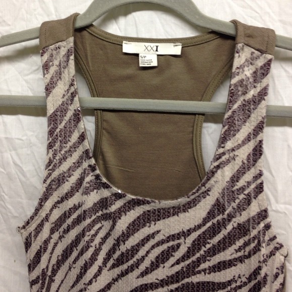 XXI sequin zebra dress. Sz S/P. Razorback - Picture 2 of 4