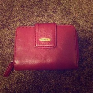 Light Maroon small fossil Wallet