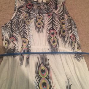 Peacock dress and belt