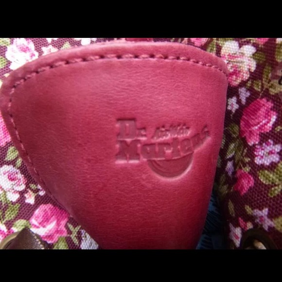 Dr. Martens cherry red leather mid calf boots Sz 6 - Picture 2 of 3