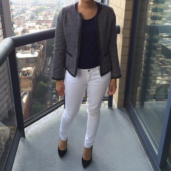 NWT Banana Republic boucle zip front jacket - Picture 2 of 2