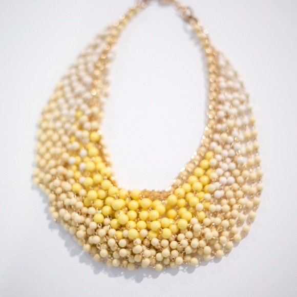 Yellow Ombré Beaded Necklace from Modcloth