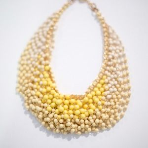 Yellow Ombré Beaded Necklace from Modcloth