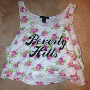 Beverly hills flower tank top (forever 21)