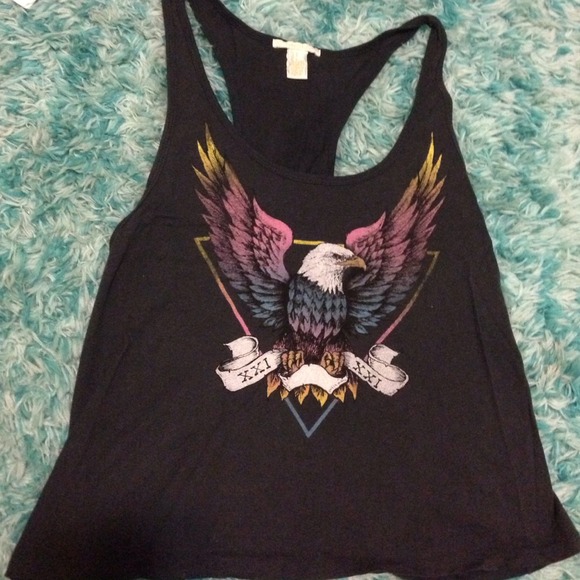 dark gray & colorful and Eagle tank