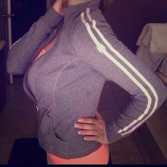 Bebe Sport grey zip up sweater