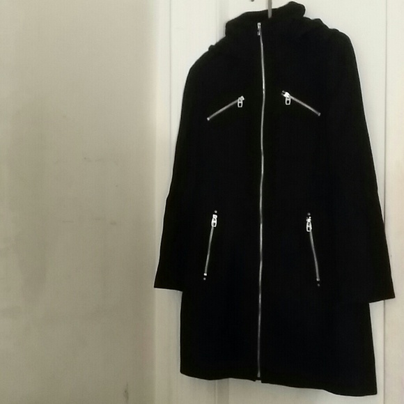 Miss sixty hooded black coat..wool