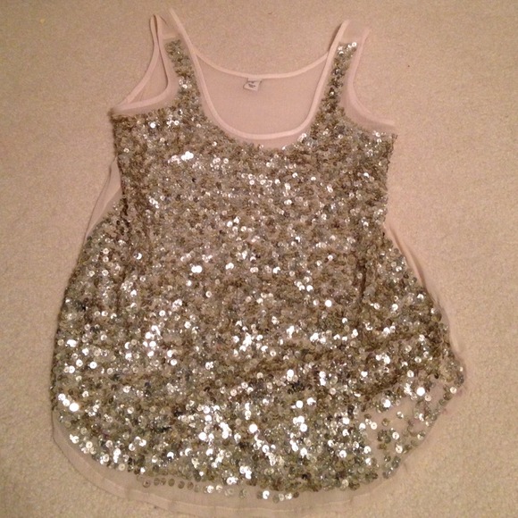Gold sequins top