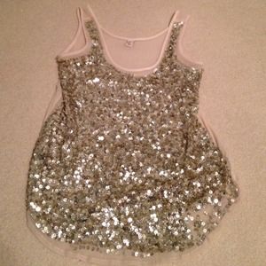Gold sequins top