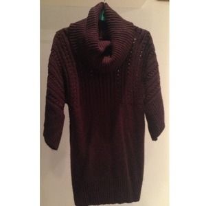 Dark maroon (almost brown) long sweater