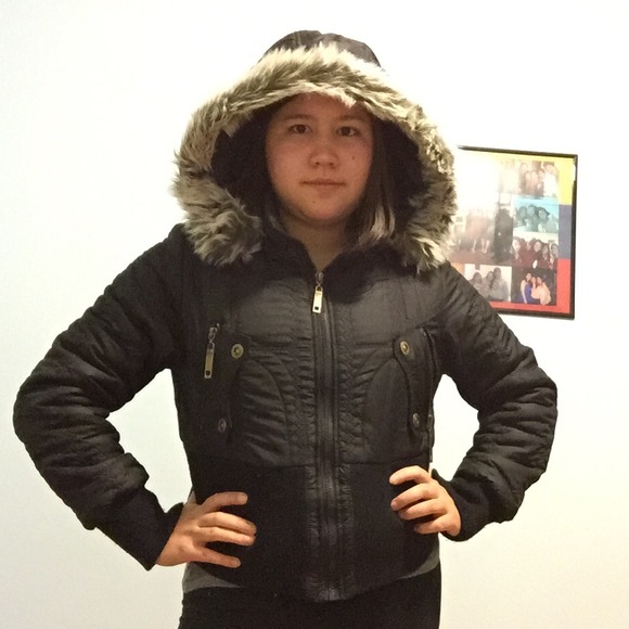 Black bomber jacket - Picture 3 of 4