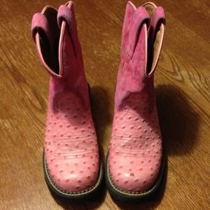 Women's Ariat Pink Ostrich Boots