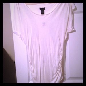 Wet Seal White Shirt with Sequin Cutout Back