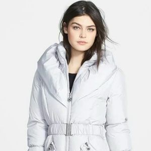 pillow collar quilted puffer coat
