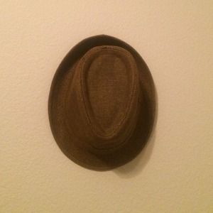 Small Light Brown Weaved Fedora