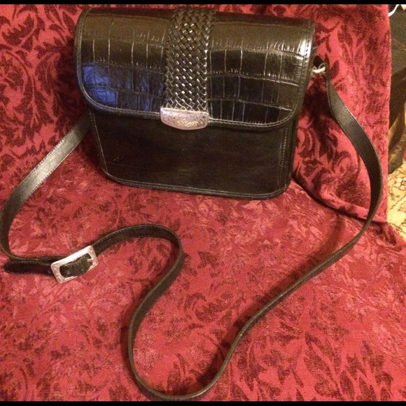 Black Leather Crossbody Bag