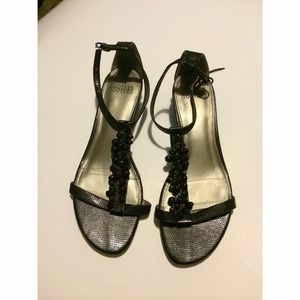 Mootsies Tootsies size 9 strap on sandal wedges