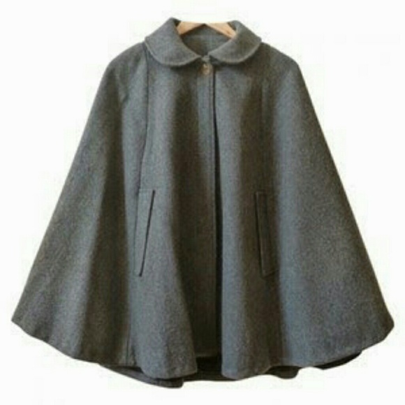 Grey American Apparel Cape Coat