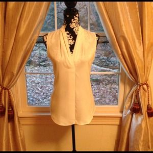 { Ann Taylor } Sheer Silky Ivory Shell