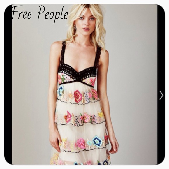 Free People rambling rose party dress