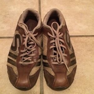 Brown Skechers sneakers