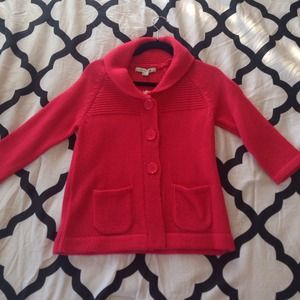Forever 21 Light Red Sweater Cardigan