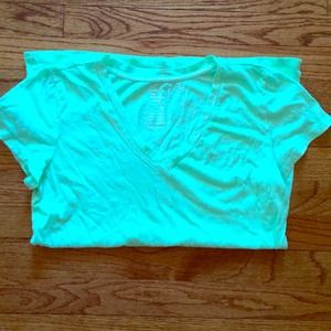 Neon Mint Green Gap V-Neck