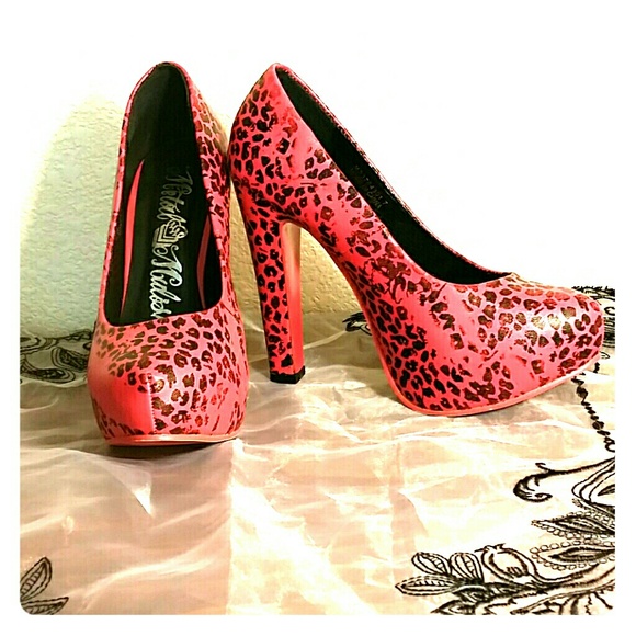 Pink metal metal mulisha heels