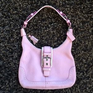 Coach Pink Pebbled Leather Purse