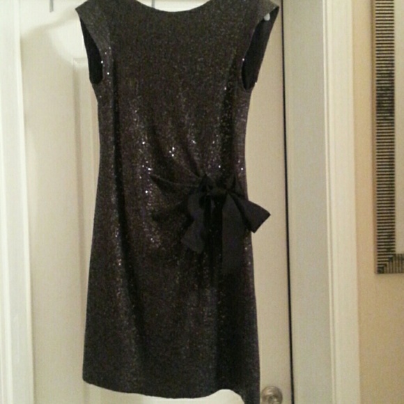 Taylor Dresses & Skirts - Taylor Sequined Charcoal Grey Dress