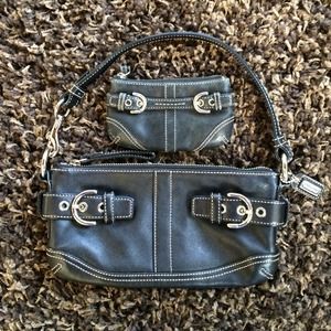 Coach Black Purse and Matching Wallet