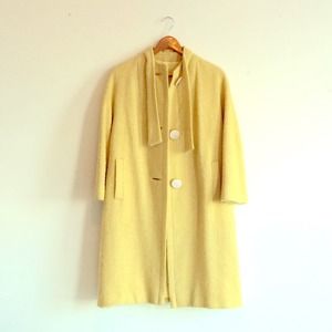 VTG 1960s Mad Men Boucle Wool Coat