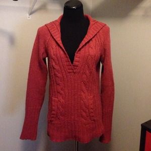 115. Wear It Declare It rust cable knit sweater