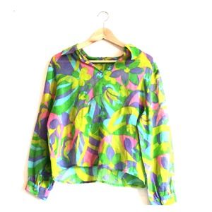 VTG Floral 1970s sheer hippie blouse ON SALE!!