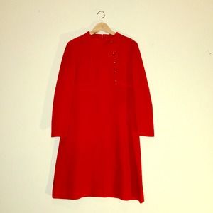 VTG "Jackie O" Brilliant Red Dress - ON SALE